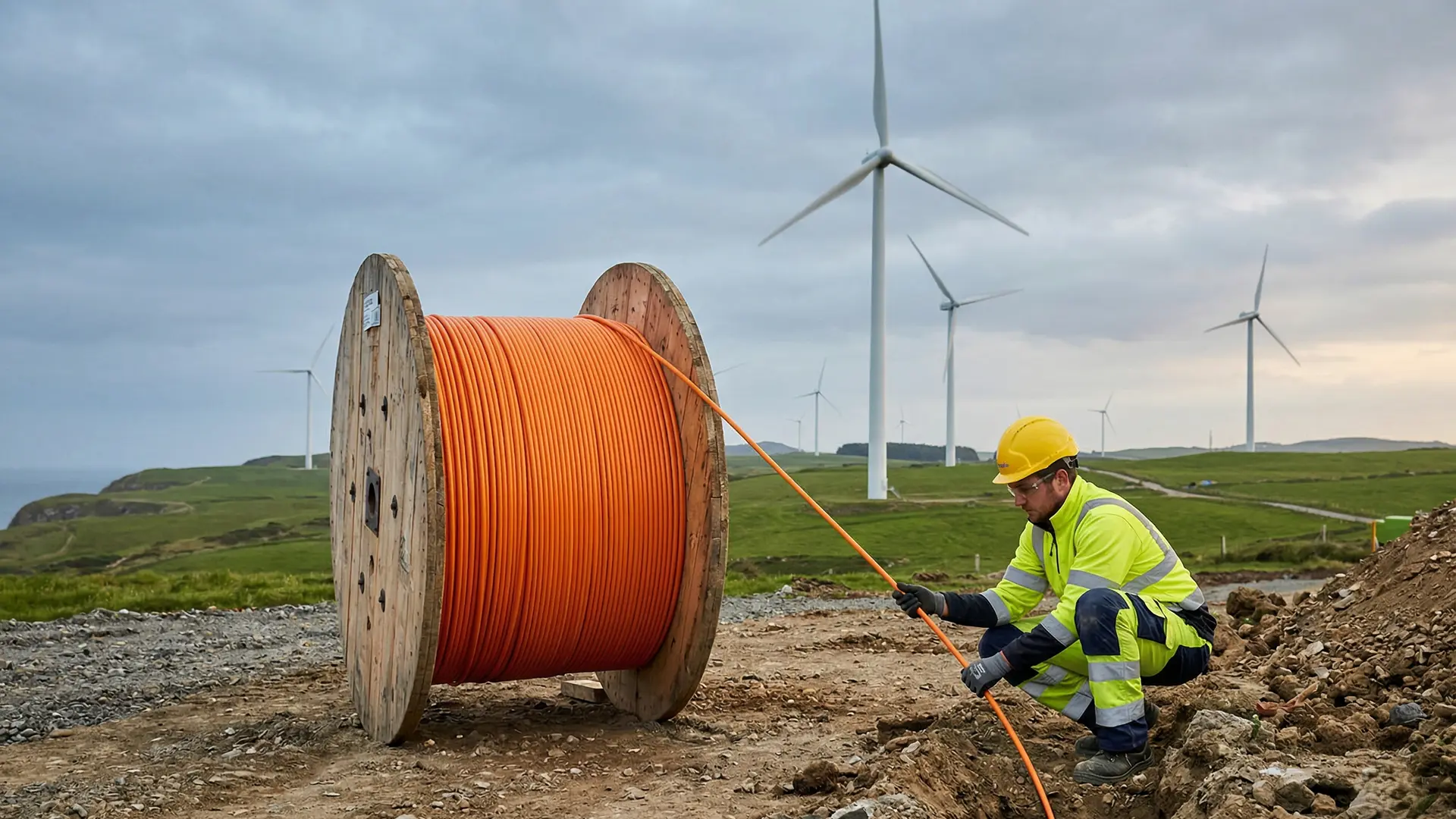 Réseau optique du parc éolien d'Oualidia : l'énergie renouvelable en action